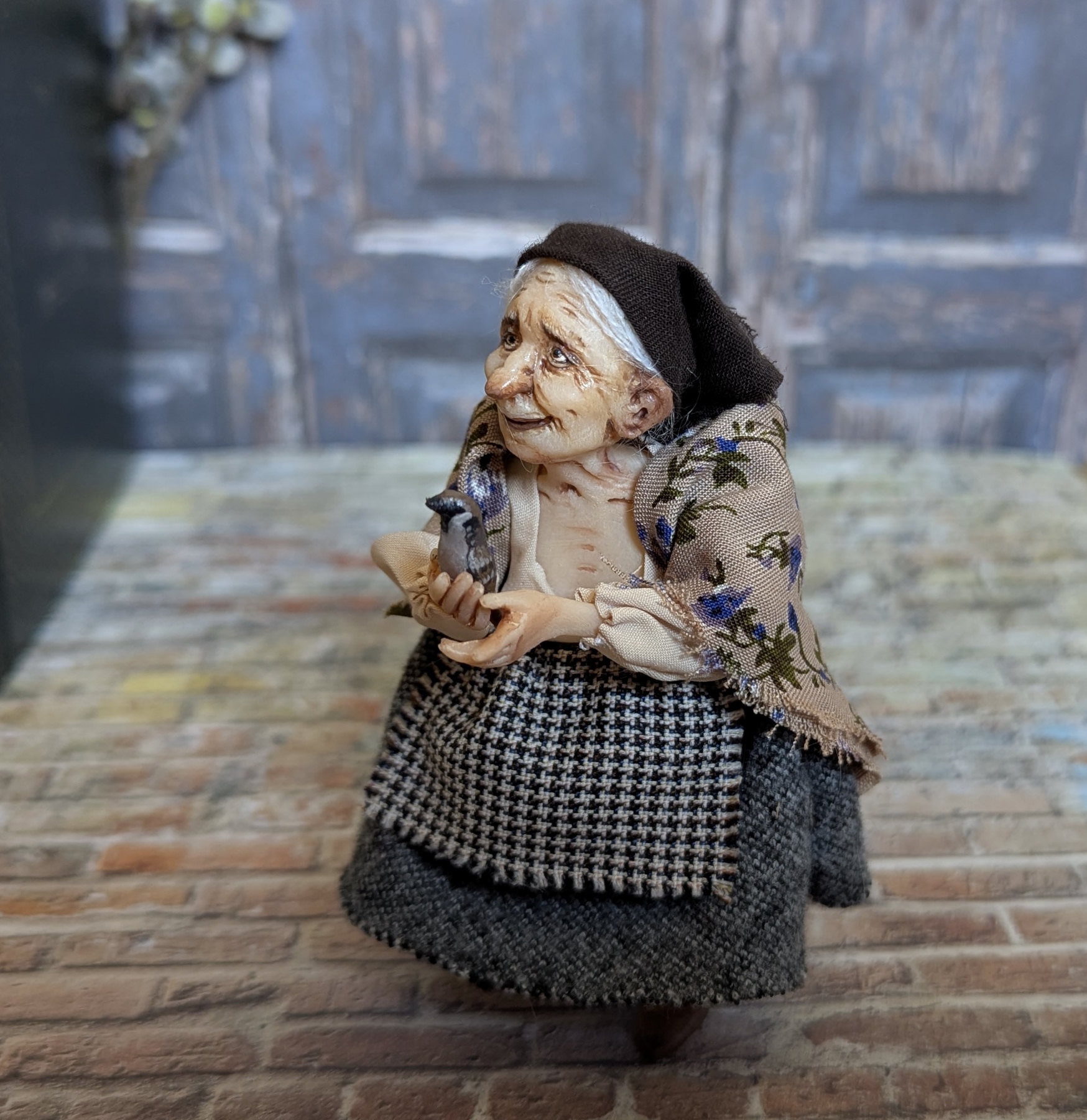 Granny with the bird