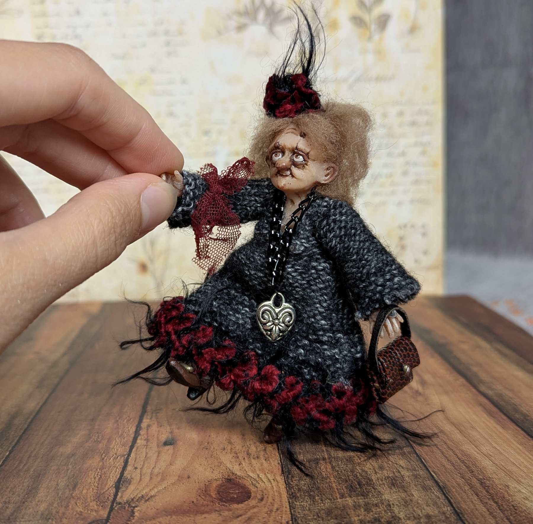 Small art doll Lady Agatha