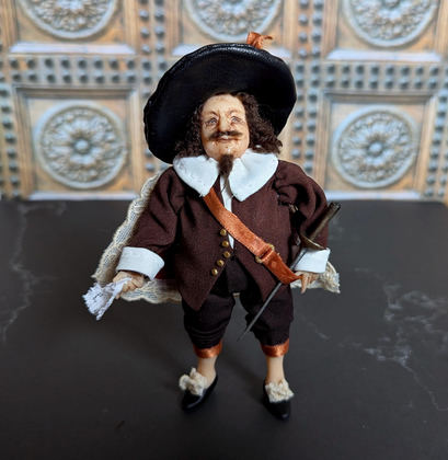 OOAK Musketeer Art Doll: подвижная фигурка из полимерной глины photo 4
