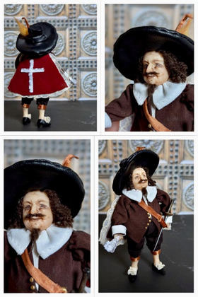 OOAK Musketeer Art Doll: подвижная фигурка из полимерной глины photo 5