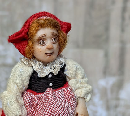 Small art doll Red riding hood