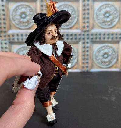 OOAK Musketeer Art Doll: подвижная фигурка из полимерной глины photo 7