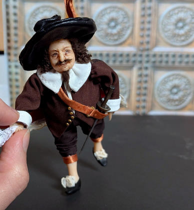 OOAK Musketeer Art Doll: подвижная фигурка из полимерной глины photo 9
