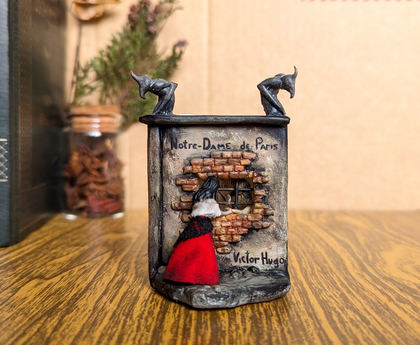 Miniature Notre-Dame de Paris Book Sculpture