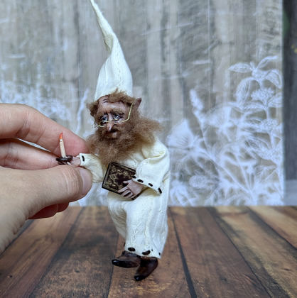 Full-scale view of a handmade gothic miniature — Small doll Gnome (11/14)