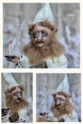 Full-scale view of a handmade gothic miniature — Small doll Gnome (8/14)
