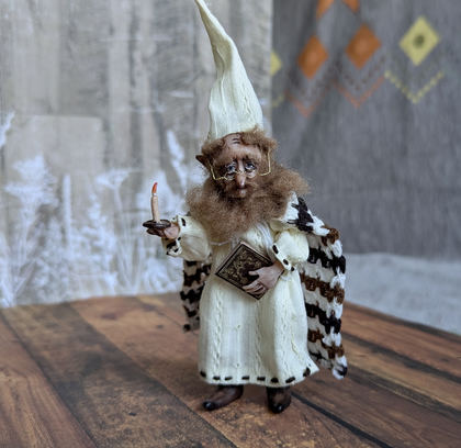 Full-scale view of a handmade gothic miniature — Small doll Gnome (4/14)