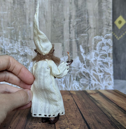 Full-scale view of a handmade gothic miniature — Small doll Gnome (7/14)