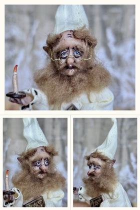 Full-scale view of a handmade gothic miniature — Small doll Gnome (13/14)