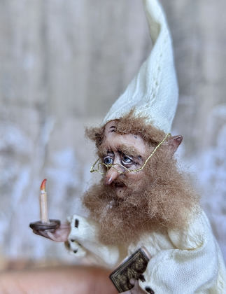 Full-scale view of a handmade gothic miniature — Small doll Gnome (6/14)